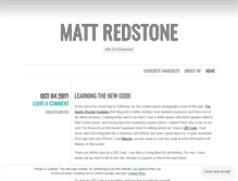 Tablet Screenshot of mattredstone.wordpress.com