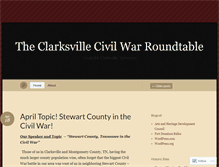 Tablet Screenshot of clarksvillecivilwar.wordpress.com