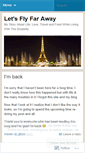 Mobile Screenshot of letsflyfaraway.wordpress.com