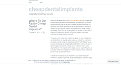 Desktop Screenshot of cheapdentalimplants.wordpress.com