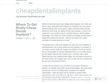 Tablet Screenshot of cheapdentalimplants.wordpress.com