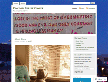 Tablet Screenshot of condorbeliefcloset.wordpress.com
