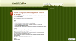 Desktop Screenshot of cooldba.wordpress.com