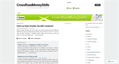 Desktop Screenshot of crossroadmoneyskills.wordpress.com