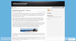 Desktop Screenshot of holidayapartmentsspain.wordpress.com