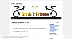 Desktop Screenshot of erotic2extreme.wordpress.com