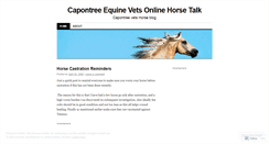 Desktop Screenshot of capontreehorsevets.wordpress.com