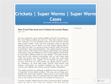 Tablet Screenshot of mealworms.wordpress.com