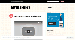 Desktop Screenshot of mykleeneze.wordpress.com