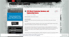 Desktop Screenshot of productioncourse.wordpress.com