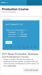 Mobile Screenshot of productioncourse.wordpress.com