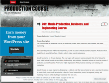 Tablet Screenshot of productioncourse.wordpress.com