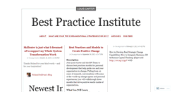 Desktop Screenshot of bestpracticeinstitute.wordpress.com