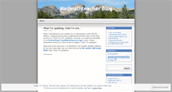 Desktop Screenshot of madmathteacher.wordpress.com