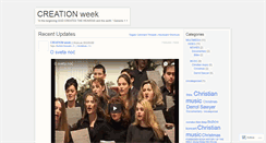 Desktop Screenshot of creationweek.wordpress.com
