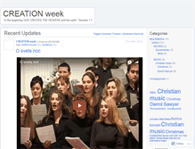 Tablet Screenshot of creationweek.wordpress.com