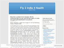 Tablet Screenshot of fly2india4healthblog.wordpress.com