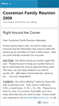 Mobile Screenshot of cooremanfamilyreunion.wordpress.com