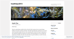 Desktop Screenshot of healthtips2013.wordpress.com