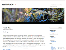 Tablet Screenshot of healthtips2013.wordpress.com