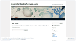 Desktop Screenshot of intermittentfastingformusclegain.wordpress.com