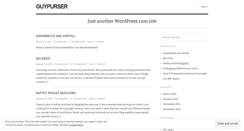 Desktop Screenshot of guypurser.wordpress.com