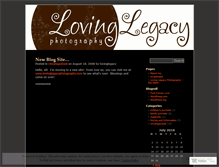 Tablet Screenshot of lovinglegacy.wordpress.com
