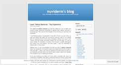 Desktop Screenshot of nuviderm.wordpress.com