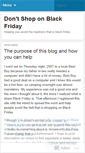 Mobile Screenshot of dontshoponblackfriday.wordpress.com