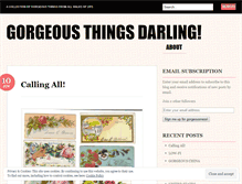 Tablet Screenshot of gorgeousthingsdarling.wordpress.com