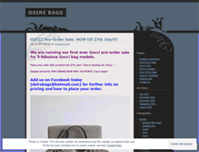 Tablet Screenshot of dsirebags.wordpress.com