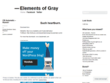 Tablet Screenshot of grayelements.wordpress.com