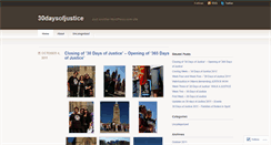 Desktop Screenshot of 30daysofjustice.wordpress.com