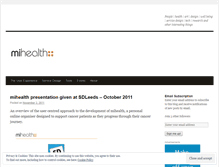 Tablet Screenshot of mihealthonline.wordpress.com
