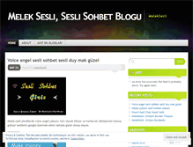 Tablet Screenshot of meleksesli.wordpress.com