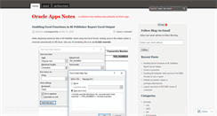 Desktop Screenshot of oracleappsnotes.wordpress.com