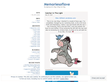Tablet Screenshot of memoriesoflove.wordpress.com
