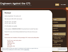 Tablet Screenshot of engineersagainstthecfs.wordpress.com