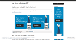 Desktop Screenshot of parttimejobsincardiff.wordpress.com