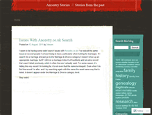 Tablet Screenshot of ancestrystories.wordpress.com