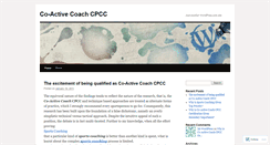 Desktop Screenshot of coactivecoachcpcc.wordpress.com