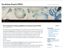 Tablet Screenshot of coactivecoachcpcc.wordpress.com