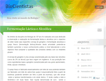 Tablet Screenshot of biocientistas.wordpress.com