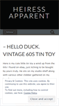 Mobile Screenshot of heiressapparent.wordpress.com