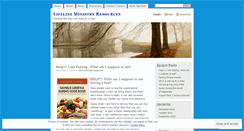 Desktop Screenshot of lifelineministryresources.wordpress.com