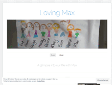 Tablet Screenshot of lovingmax.wordpress.com