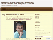 Tablet Screenshot of blackwomanfightingdepression.wordpress.com