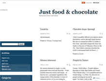 Tablet Screenshot of justfoodandchocolatereview.wordpress.com
