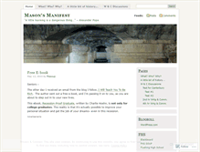 Tablet Screenshot of masonsmanifest.wordpress.com