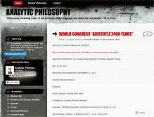Tablet Screenshot of analyticalphilosophy.wordpress.com